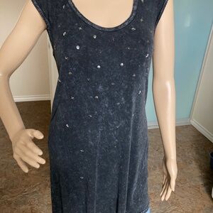 Party - Black Cap Sleeve Shirt w/Studs